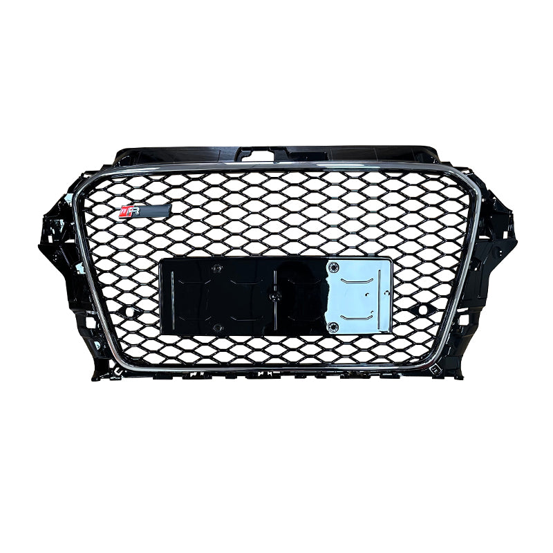 2013-2016 RS3 Style Honeycomb Front Grille for Audi A3/S3 8V | No Frame-Chrome